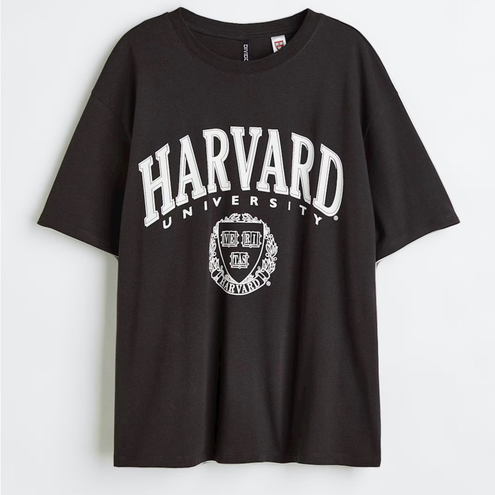 H&M Oversized Harvard Tee